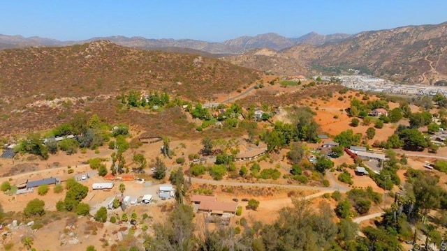 aerial view featuring a mountain view