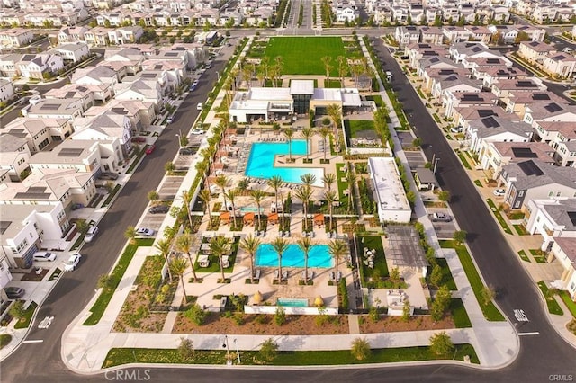 bird's eye view featuring a residential view