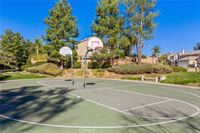 view of basketball court with community basketball court