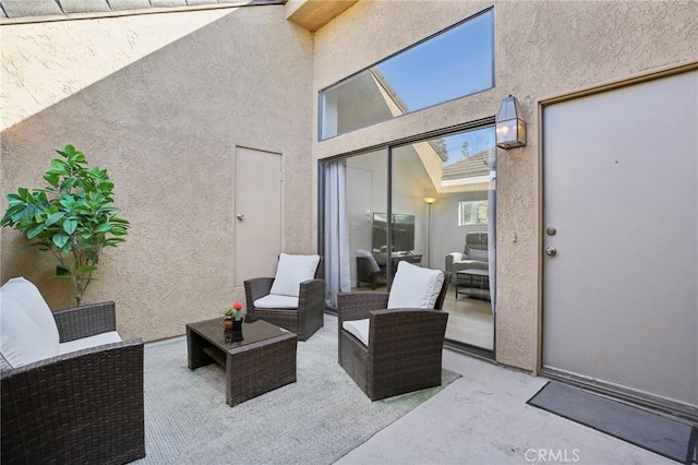 view of patio / terrace with an outdoor living space