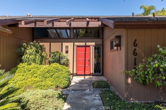 view of doorway to property