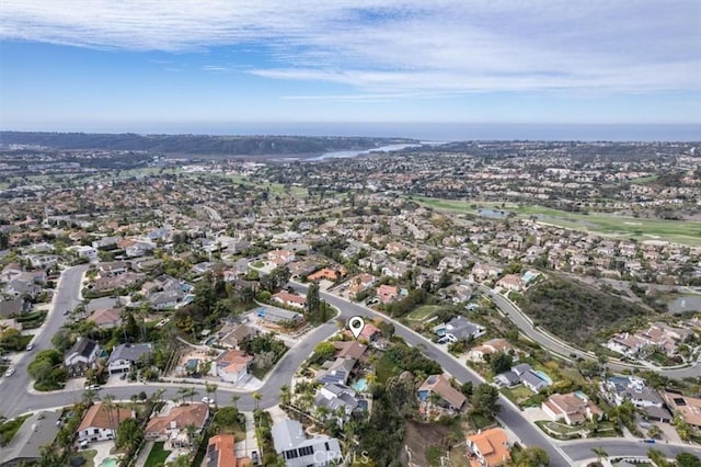 aerial view featuring a residential view