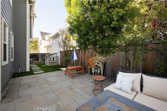 view of patio / terrace with a fenced backyard