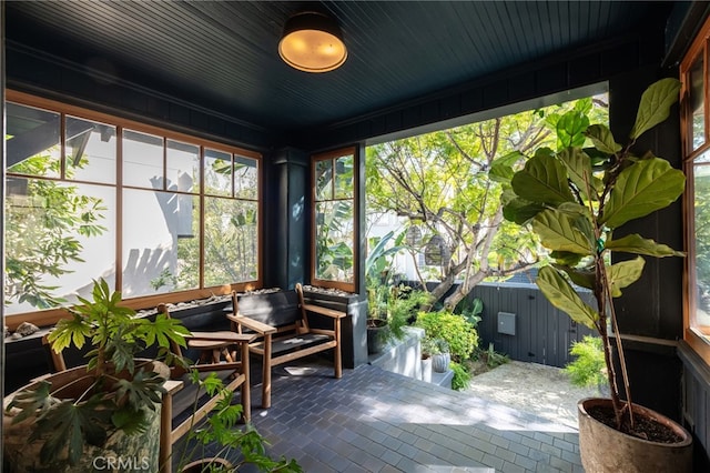 view of sunroom