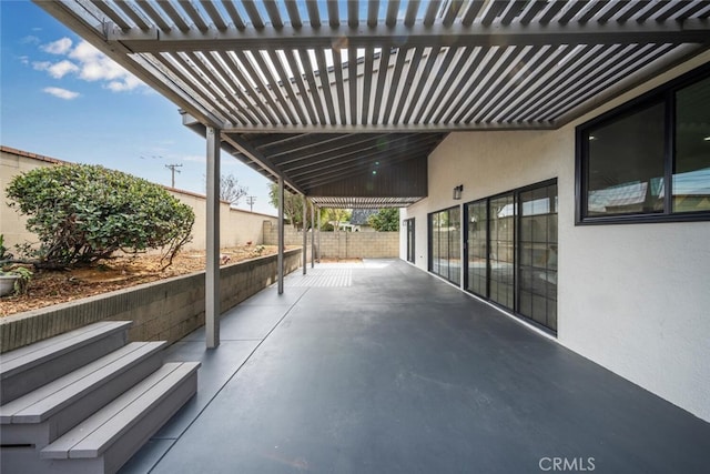 view of patio with fence