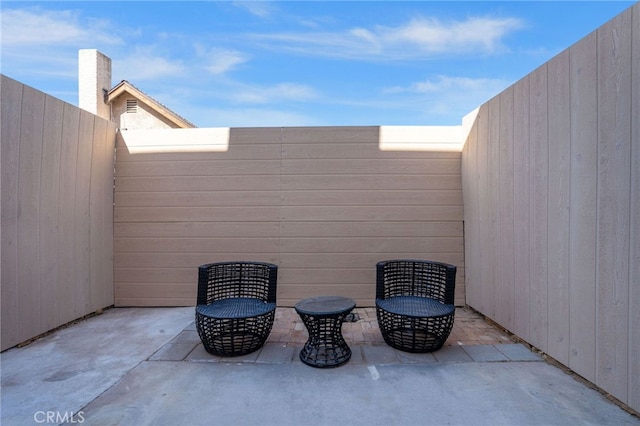 view of patio / terrace featuring a fenced backyard