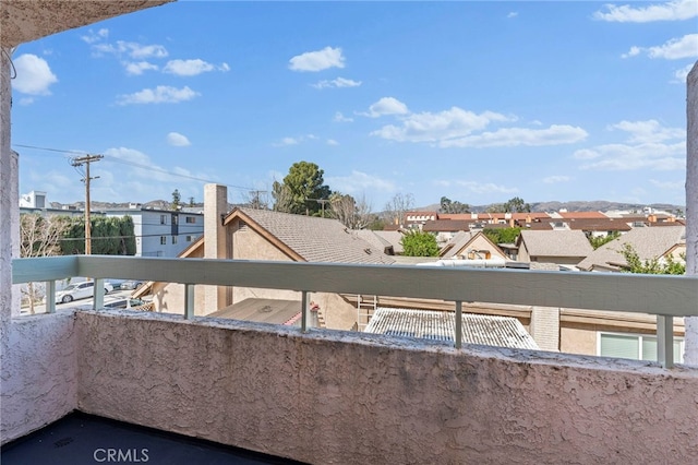 balcony with a residential view