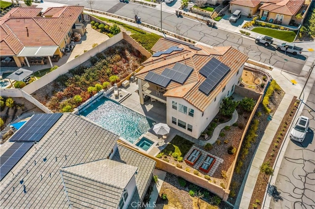 birds eye view of property featuring a residential view