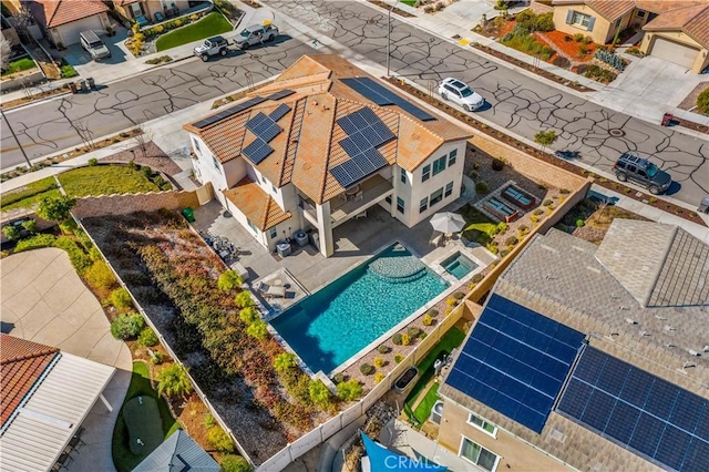 birds eye view of property featuring a residential view