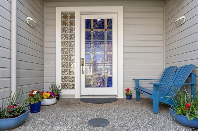 view of doorway to property
