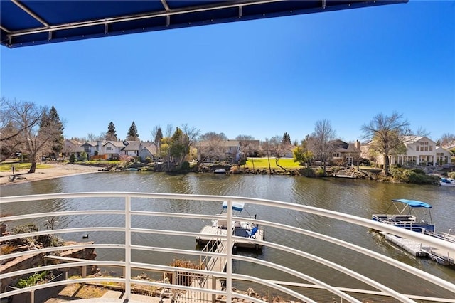 water view with a residential view