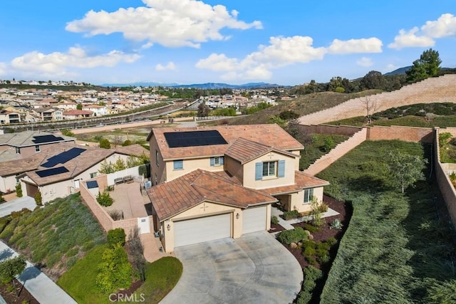 aerial view featuring a residential view