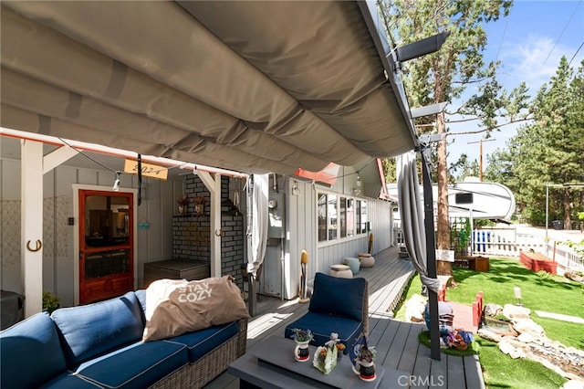 wooden deck with fence