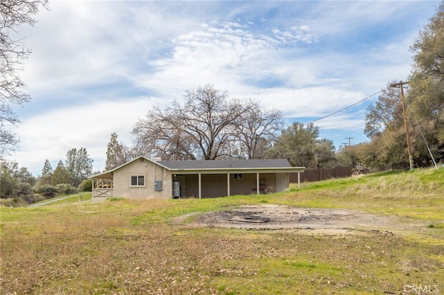 view of rear view of property