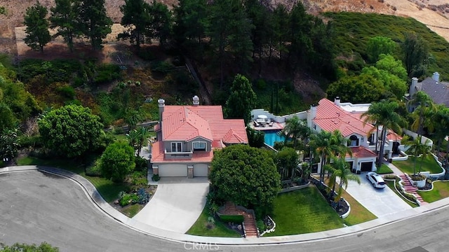 birds eye view of property