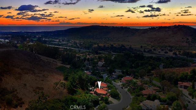 aerial view featuring a mountain view