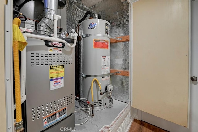 utilities featuring heating unit and water heater