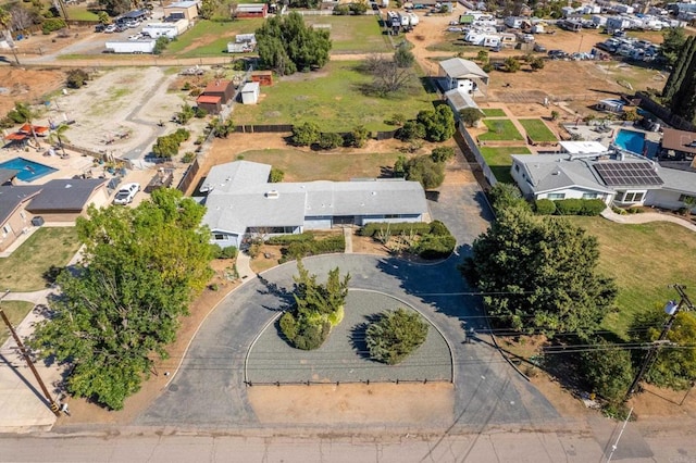 drone / aerial view with a residential view