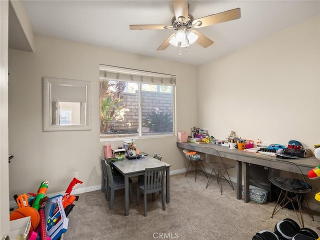 30514 Sorrento Pl, Castaic, CA 91384 - rec room with carpet floors and ceiling fan