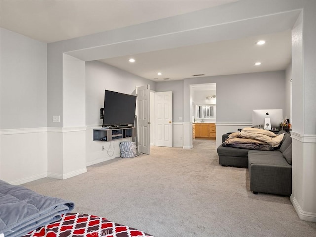 30514 Sorrento Pl, Castaic, CA 91384 - living room with light carpet and recessed lighting