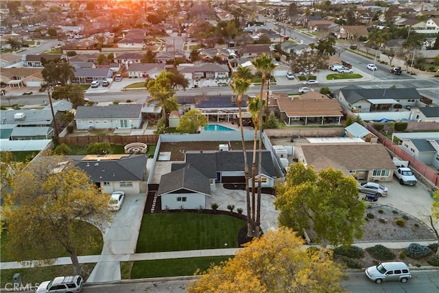 bird's eye view featuring a residential view