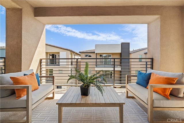 balcony featuring outdoor lounge area