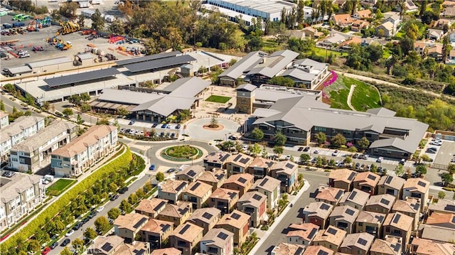 aerial view with a residential view