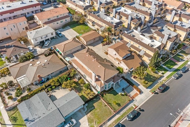 bird's eye view with a residential view