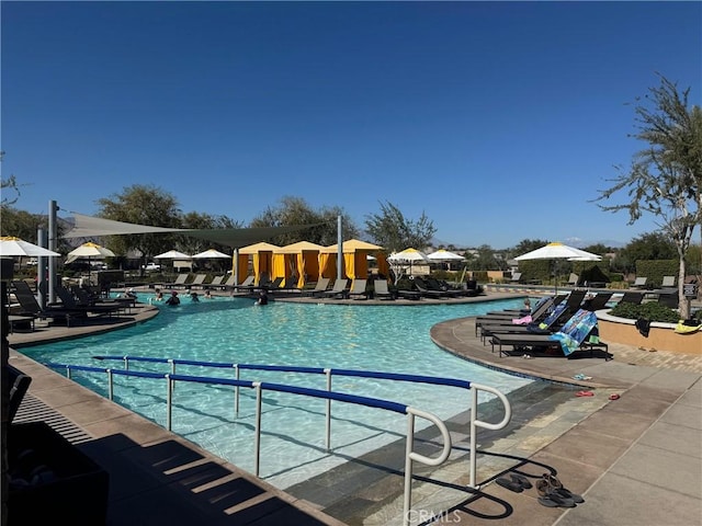 pool featuring a patio