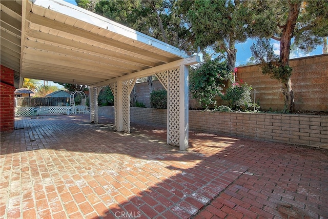 view of patio / terrace with a fenced backyard