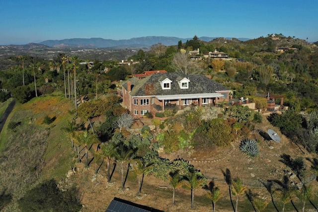 aerial view featuring a mountain view