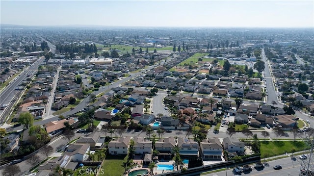 aerial view featuring a residential view