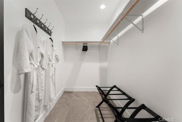 view of walk in closet