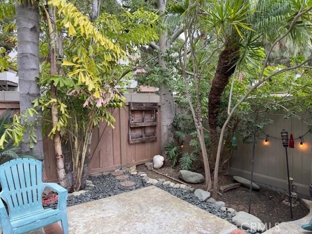 view of patio with a fenced backyard