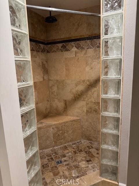 full bathroom featuring walk in shower