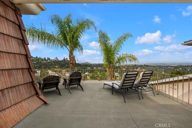 view of patio / terrace featuring a balcony