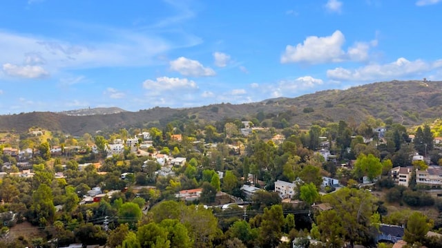 aerial view featuring a mountain view
