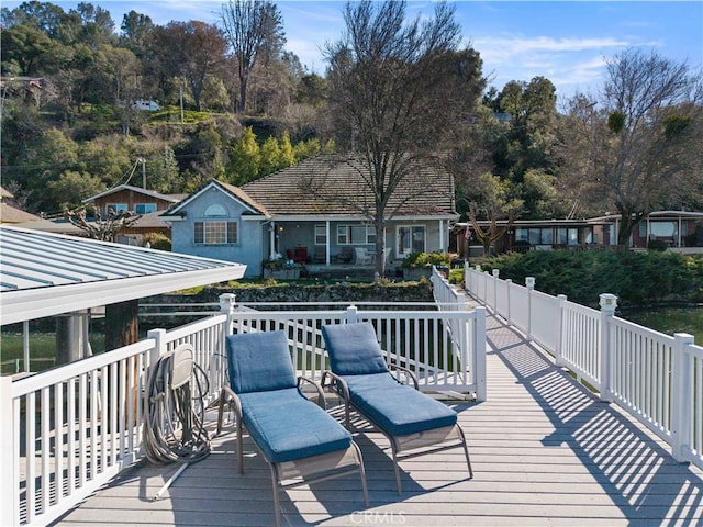 view of wooden deck