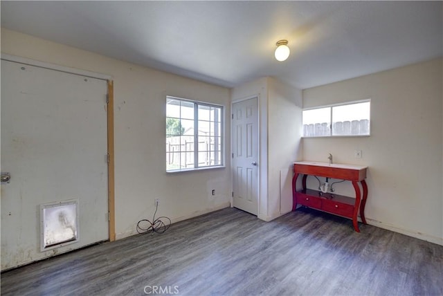 unfurnished bedroom featuring wood finished floors