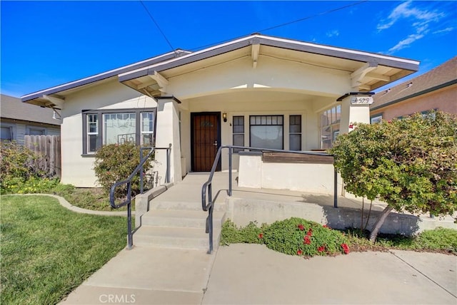 view of front of property with stucco siding