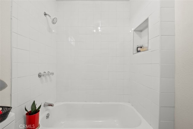 bathroom featuring bathtub / shower combination