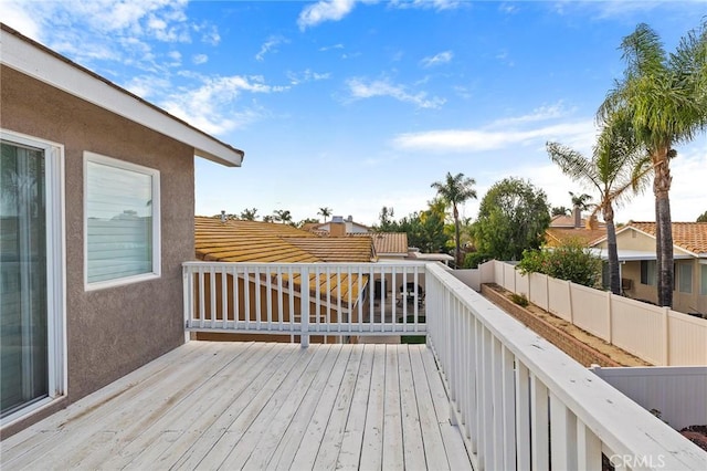 wooden terrace with fence