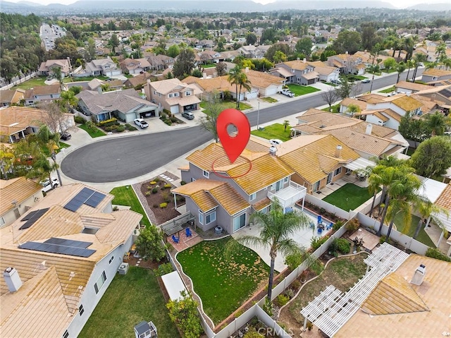 drone / aerial view featuring a residential view