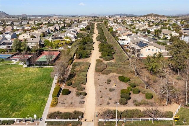 bird's eye view featuring a residential view