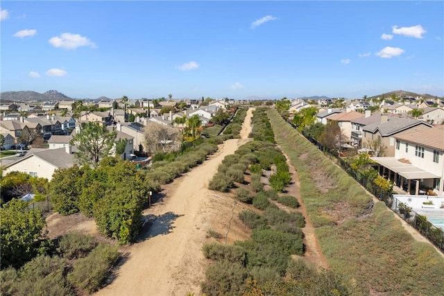 bird's eye view with a residential view