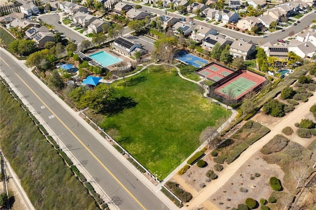 bird's eye view featuring a residential view