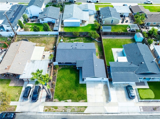 drone / aerial view featuring a residential view