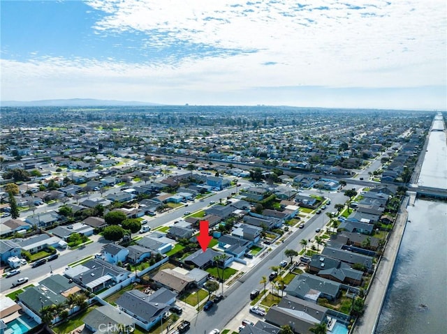 bird's eye view with a residential view