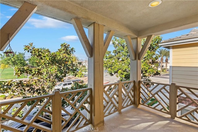 balcony with a porch