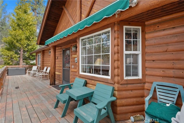 view of wooden deck